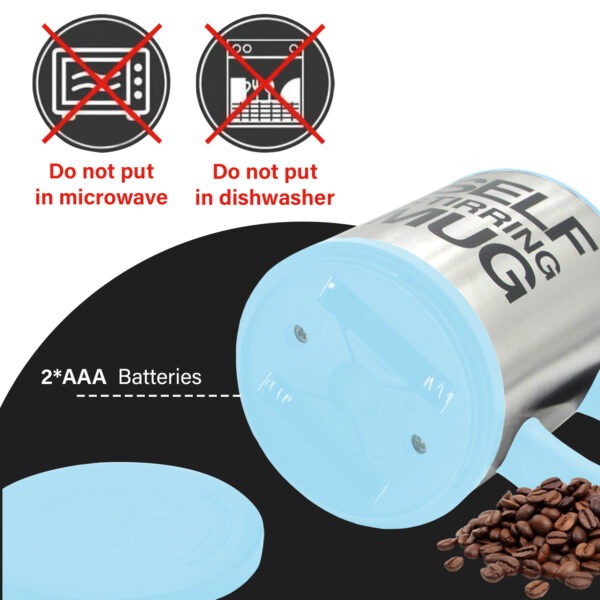 Blue Coffee Mug – 450ml Self Stirring Automatic Mixing Cup