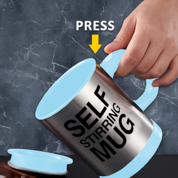 Blue Coffee Mug – 450ml Self Stirring Automatic Mixing Cup