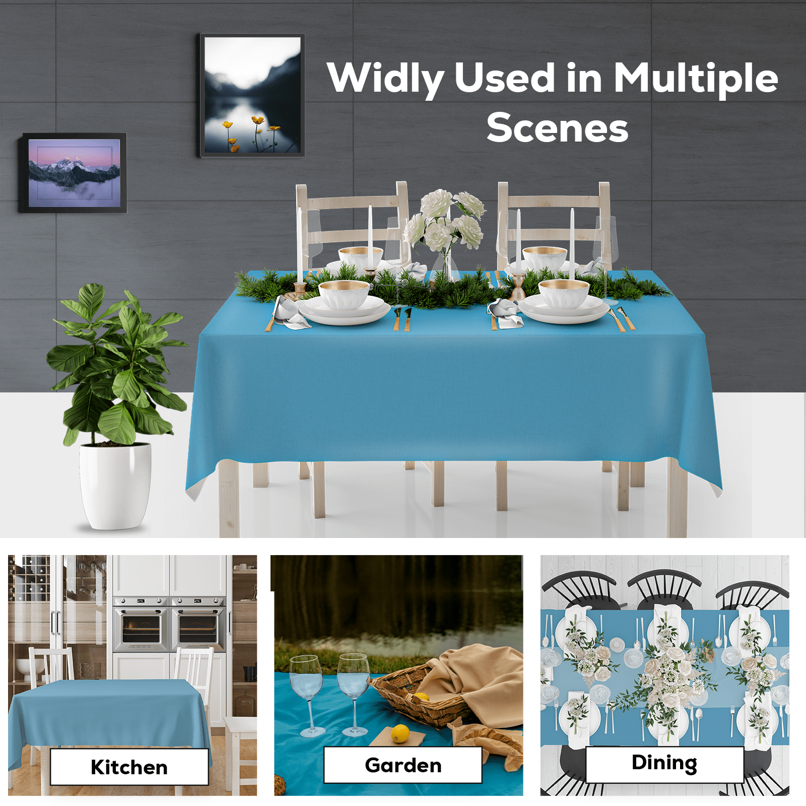 Disposable tablecloth for party supplies