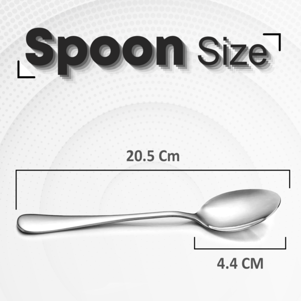 6X Stainless Steel Table Spoon Set – Durable & Polished