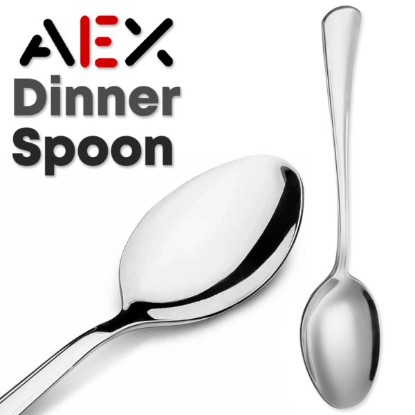 6X Stainless Steel Table Spoon Set – Durable & Polished