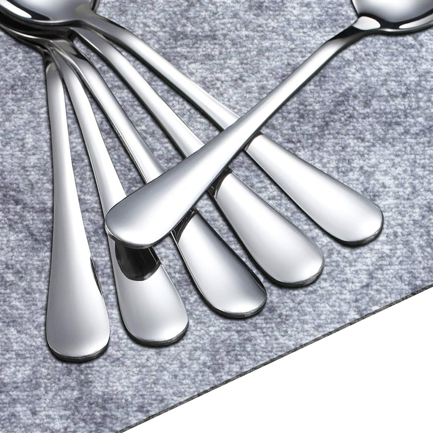 6X Stainless Steel Table Spoon Set – Durable & Polished