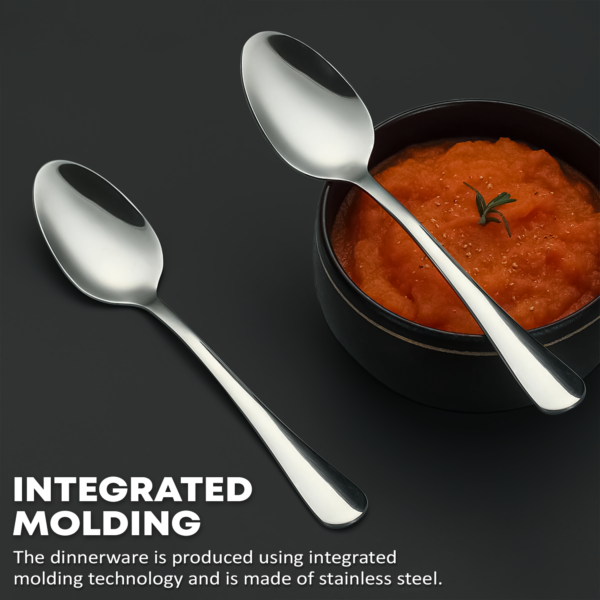 6X Stainless Steel Table Spoon Set – Durable & Polished