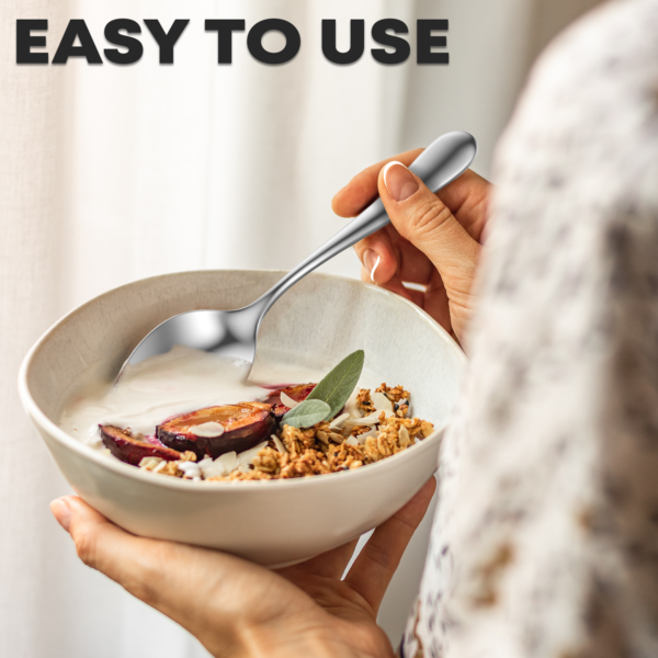 6X Stainless Steel Table Spoon Set – Durable & Polished