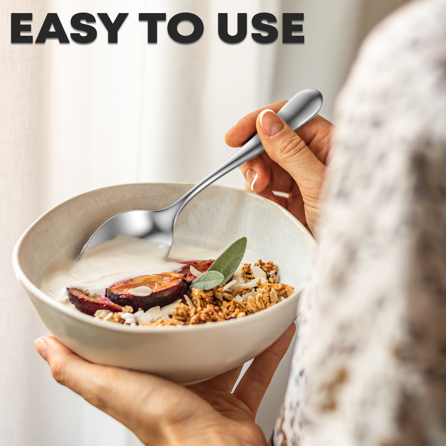 6X Stainless Steel Table Spoon Set – Durable & Polished