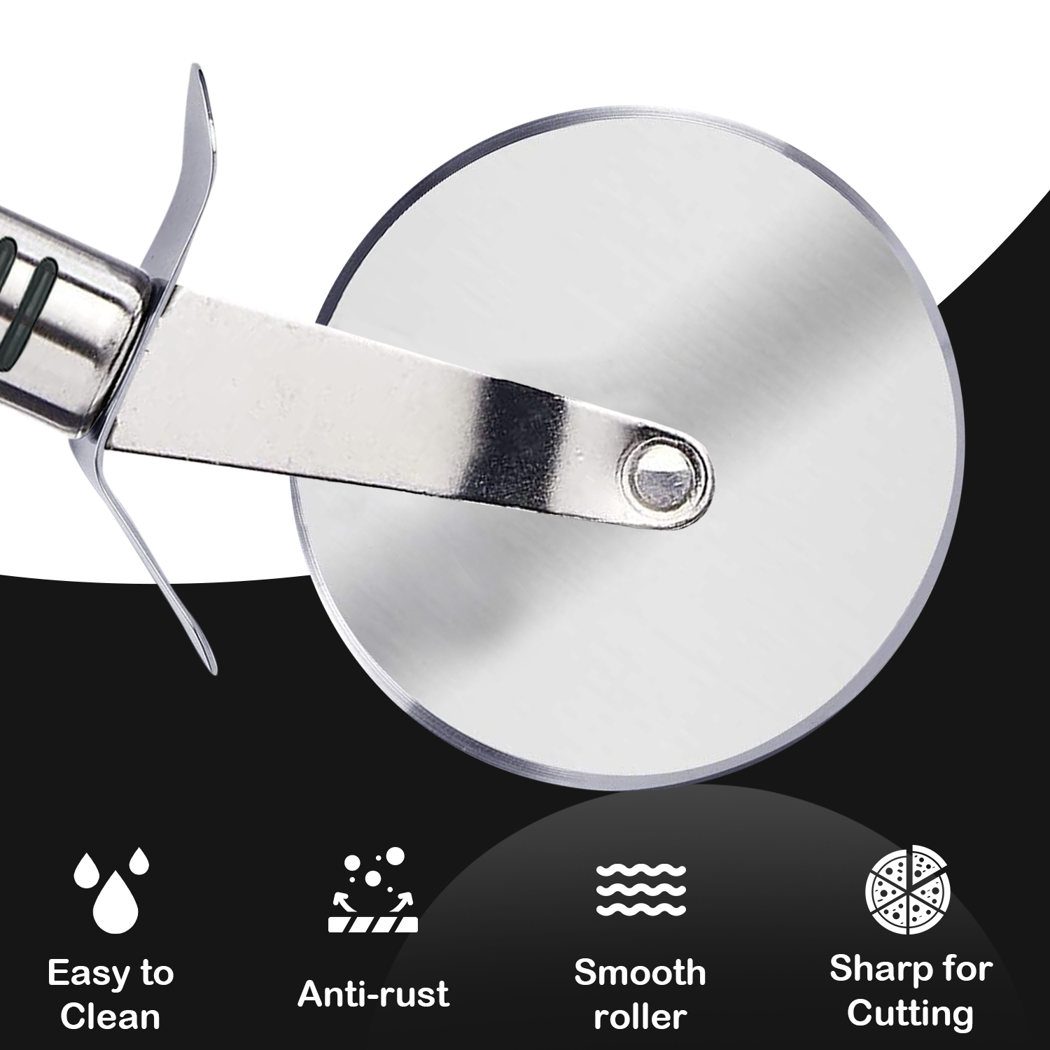 Stainless Steel Wheel Pizza Cutter – Ergonomic Sharp Pizza Tool