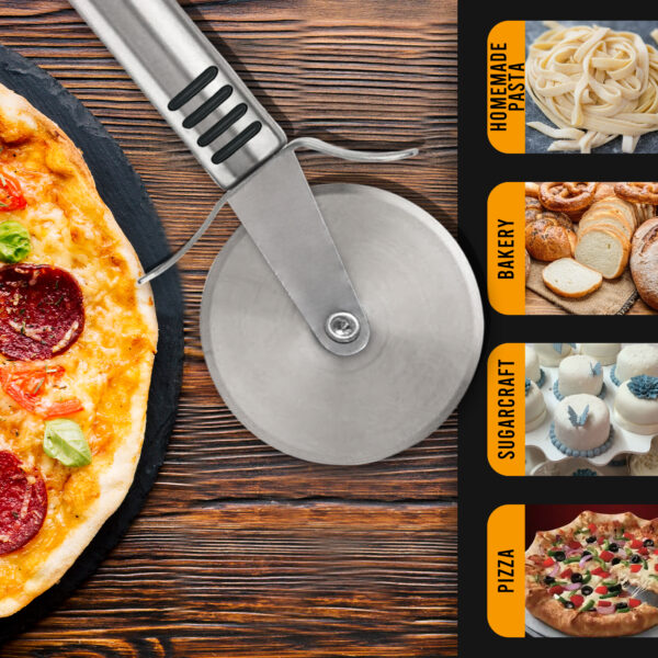Stainless Steel Wheel Pizza Cutter – Ergonomic Sharp Pizza Tool
