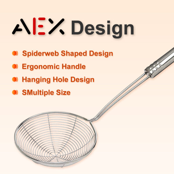 AEX Stainless Steel Ladle Spider Skimmer