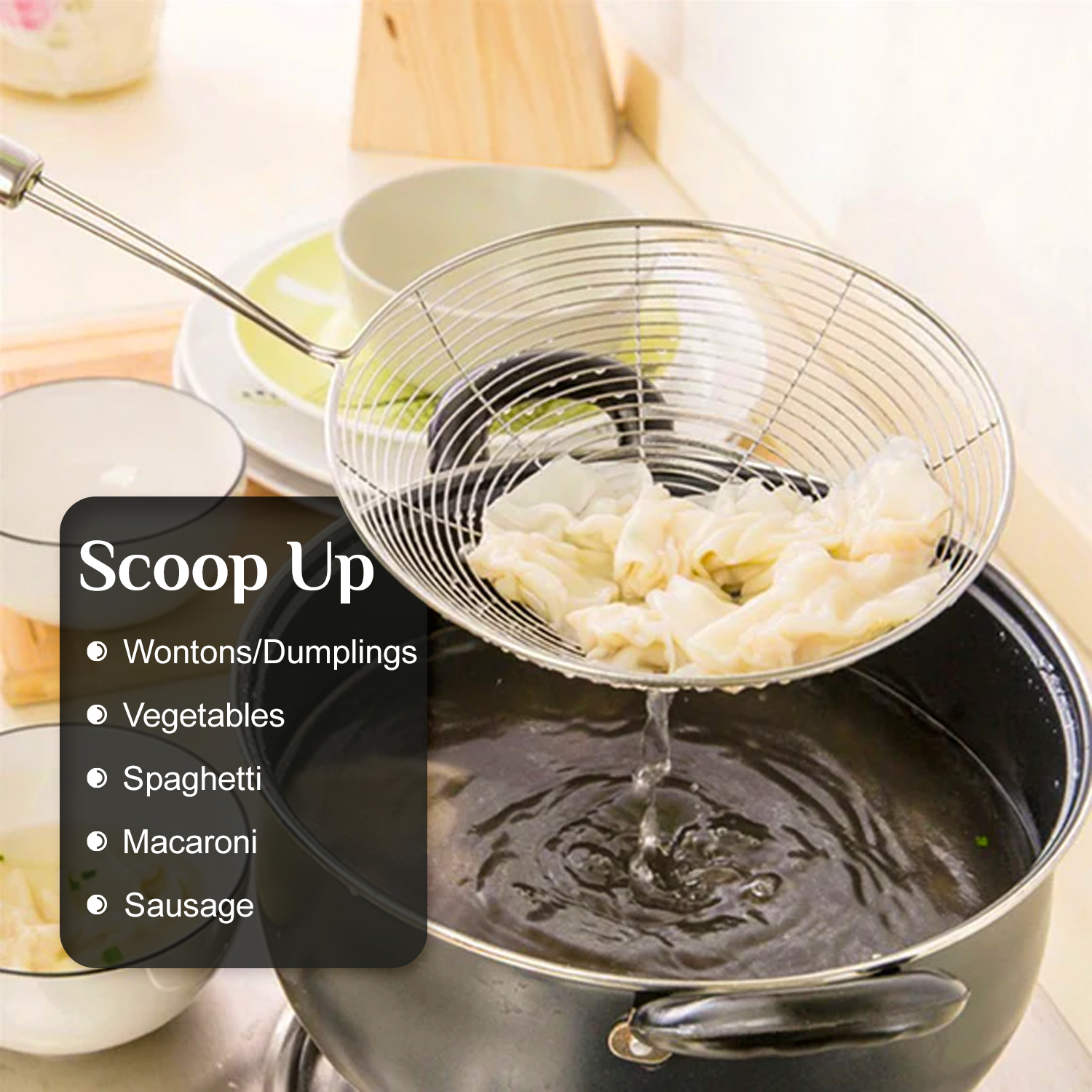 AEX Stainless Steel Ladle Spider Skimmer