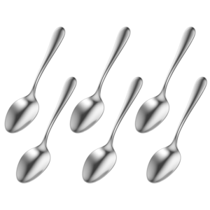 Set of 6 Stainless Steel Teaspoons – Polished & Elegant Design