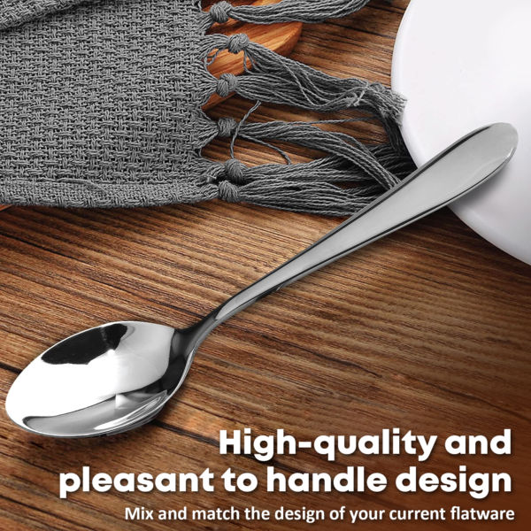 Set of 6 Stainless Steel Teaspoons – Polished & Elegant Design