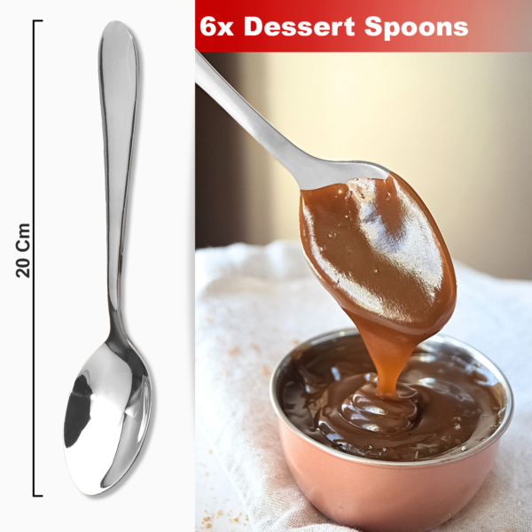 Set of 6 Stainless Steel Teaspoons – Polished & Elegant Design