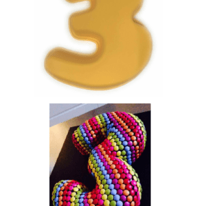 Yellow Large Biscuit Moulds UK – Number 3 Cake & Biscuits