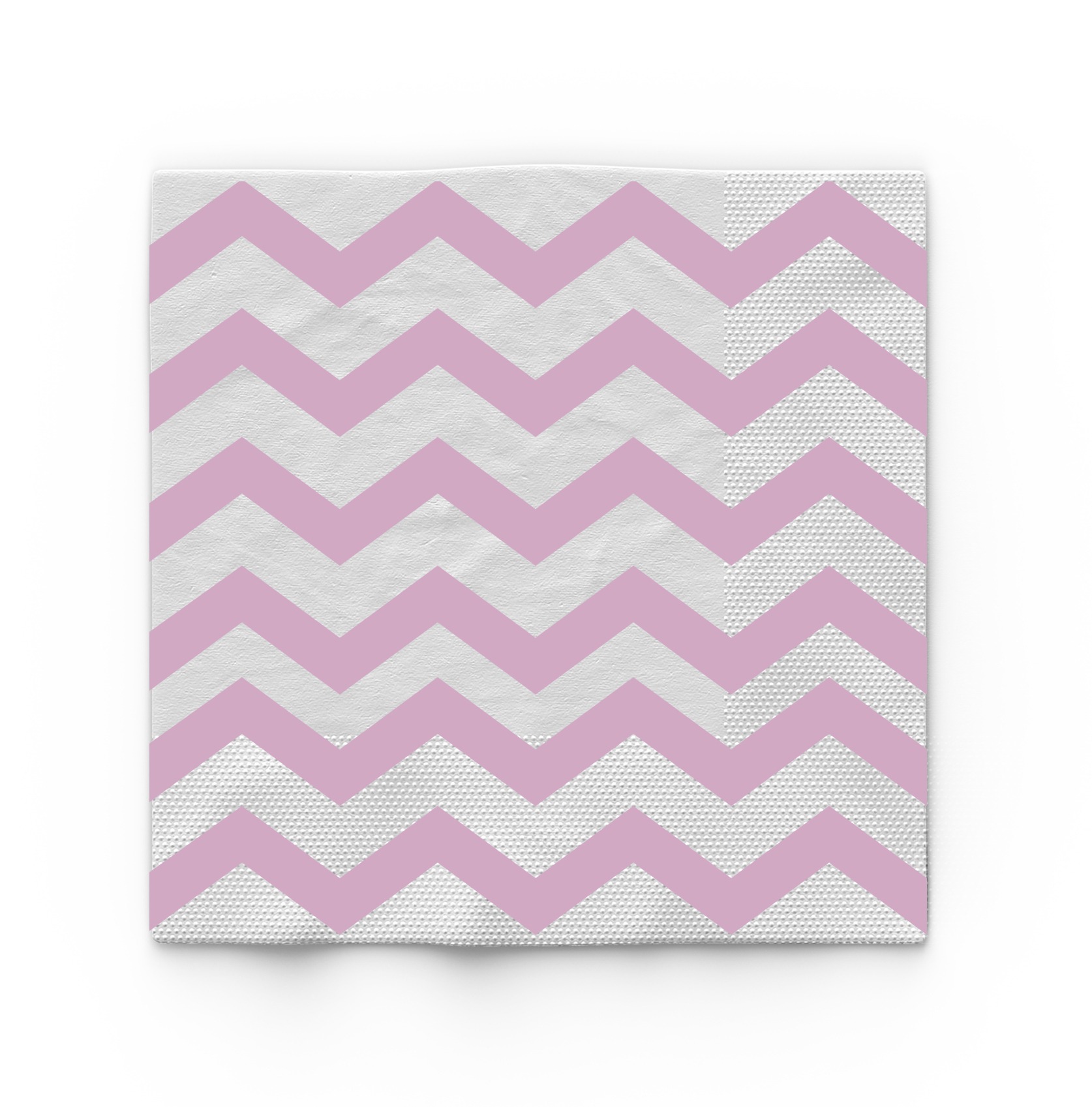 Pink Zigzag 2 Ply Paper Serviettes – 10 Pack Disposable Party Napkins