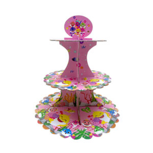 Baby Shark-1 Cupcake Stand Cardboard 3-Tier Cake Stand