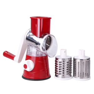 Mandoline Slicer for Kitchen – Safe Rotary Grater with 3 Blades