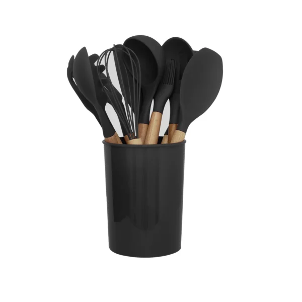 AEX 12pcs Cooking Kitchen Utensils Spatula Set With Holder