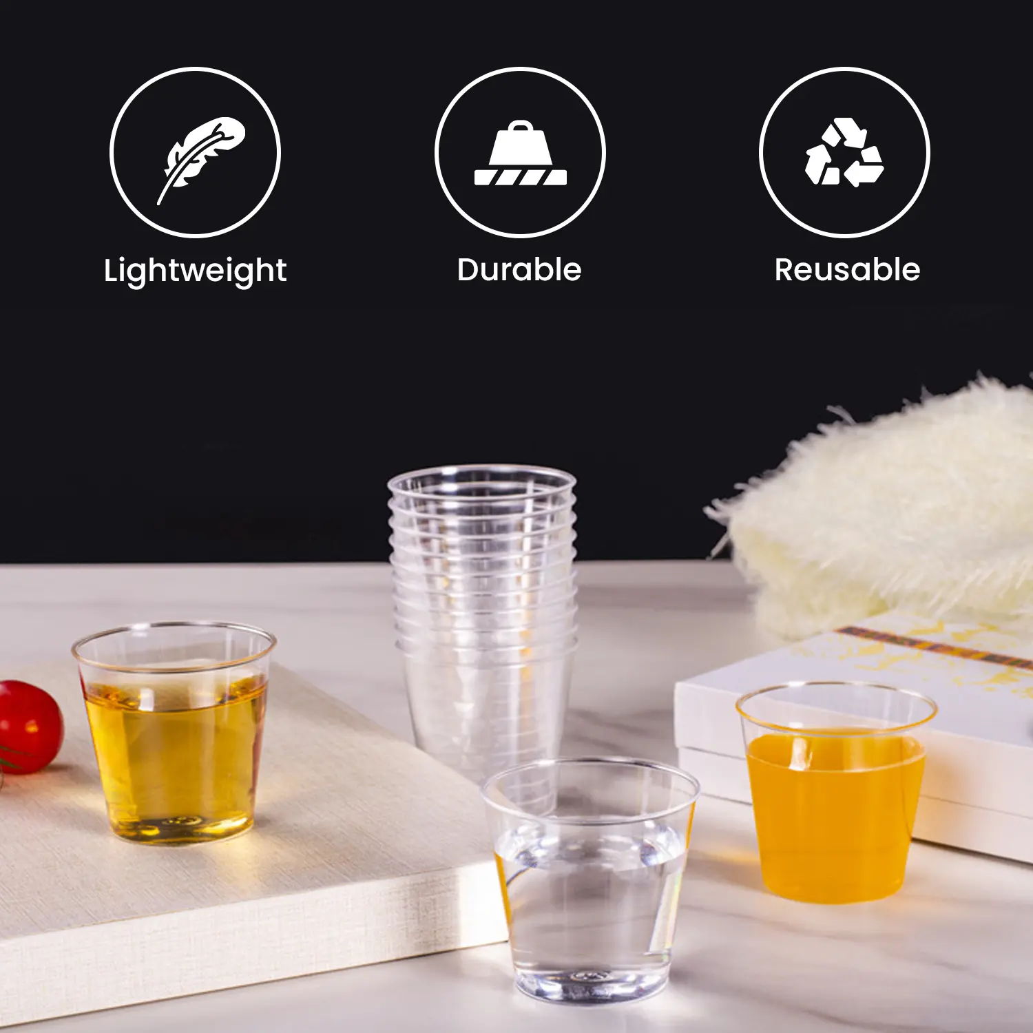 Disposable Plastic Shots Cups For Party Supplies