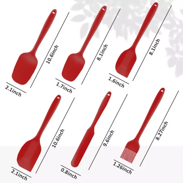 AEX 6x Silicone Spatula Utensils Set
