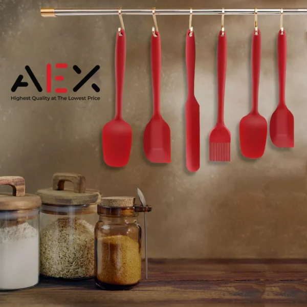 AEX 6x Silicone Spatula Utensils Set
