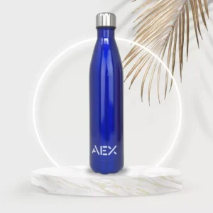 AEX Blue Insulated Stainless Steel Water Bottle 500ml 1000ml