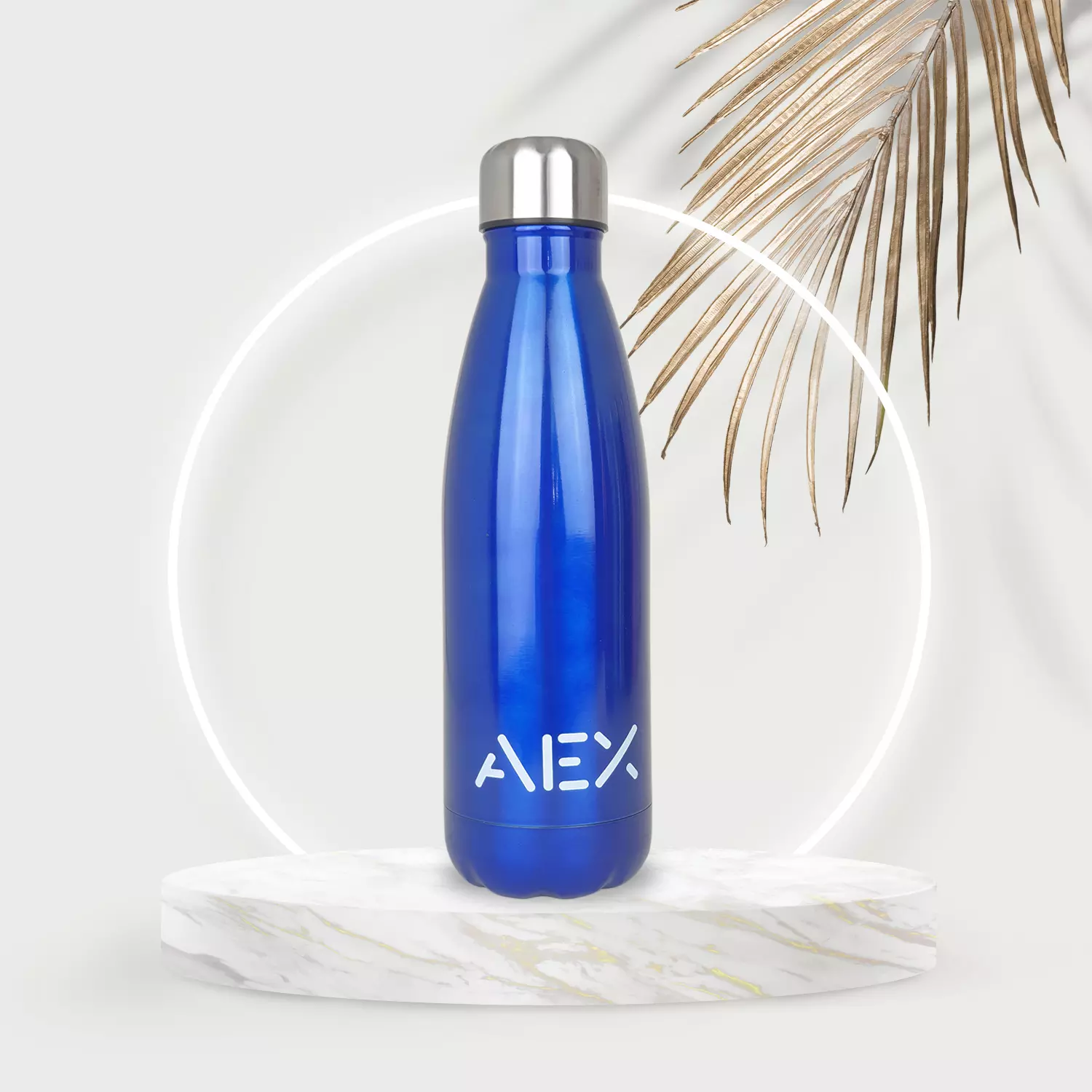 AEX Blue Insulated Stainless Steel Water Bottle 500ml 1000ml