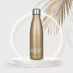 AEX Gold Insulated Stainless Steel Water Bottle 500ml 1000ml