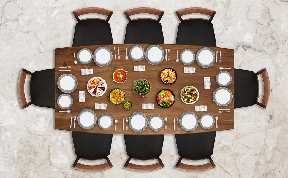 175X Dinnerware Set Plates Spoon Knives Forks Cups Napkins