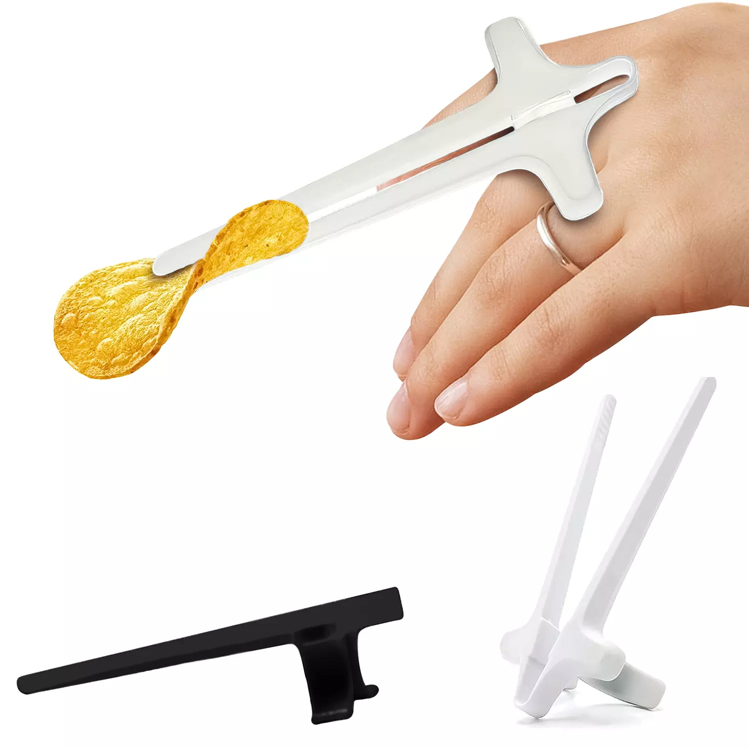 Finger Chopsticks for Gamer Tongs Snacks Clips UK