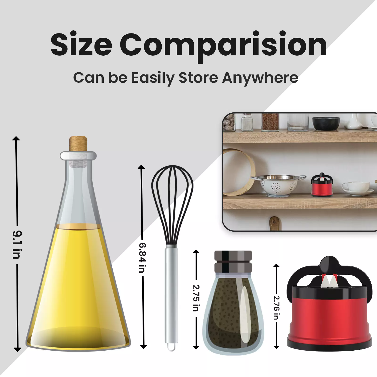 AEX Metal Knife Sharpener For All Knives and Serrated Blades