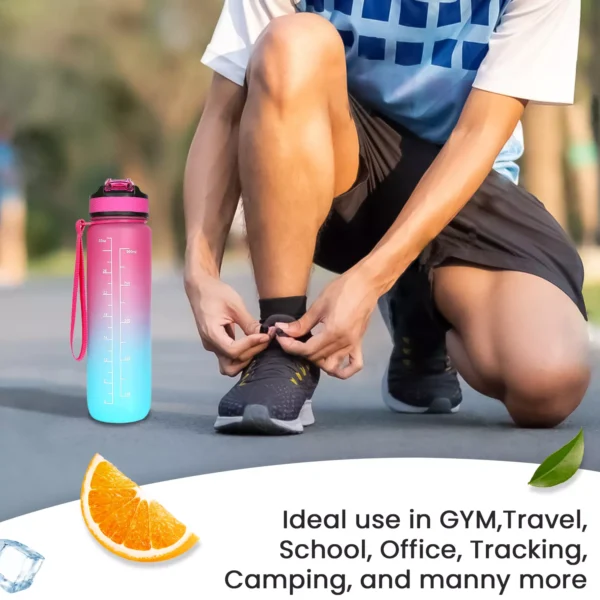 AEX Sports Water Bottle with Straw Leak-proof Drink Bottle