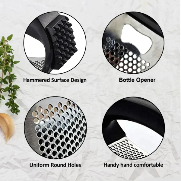 AEX Garlic Press | Stainless Steel Garlic Crusher | Garlic Mincer Rocker