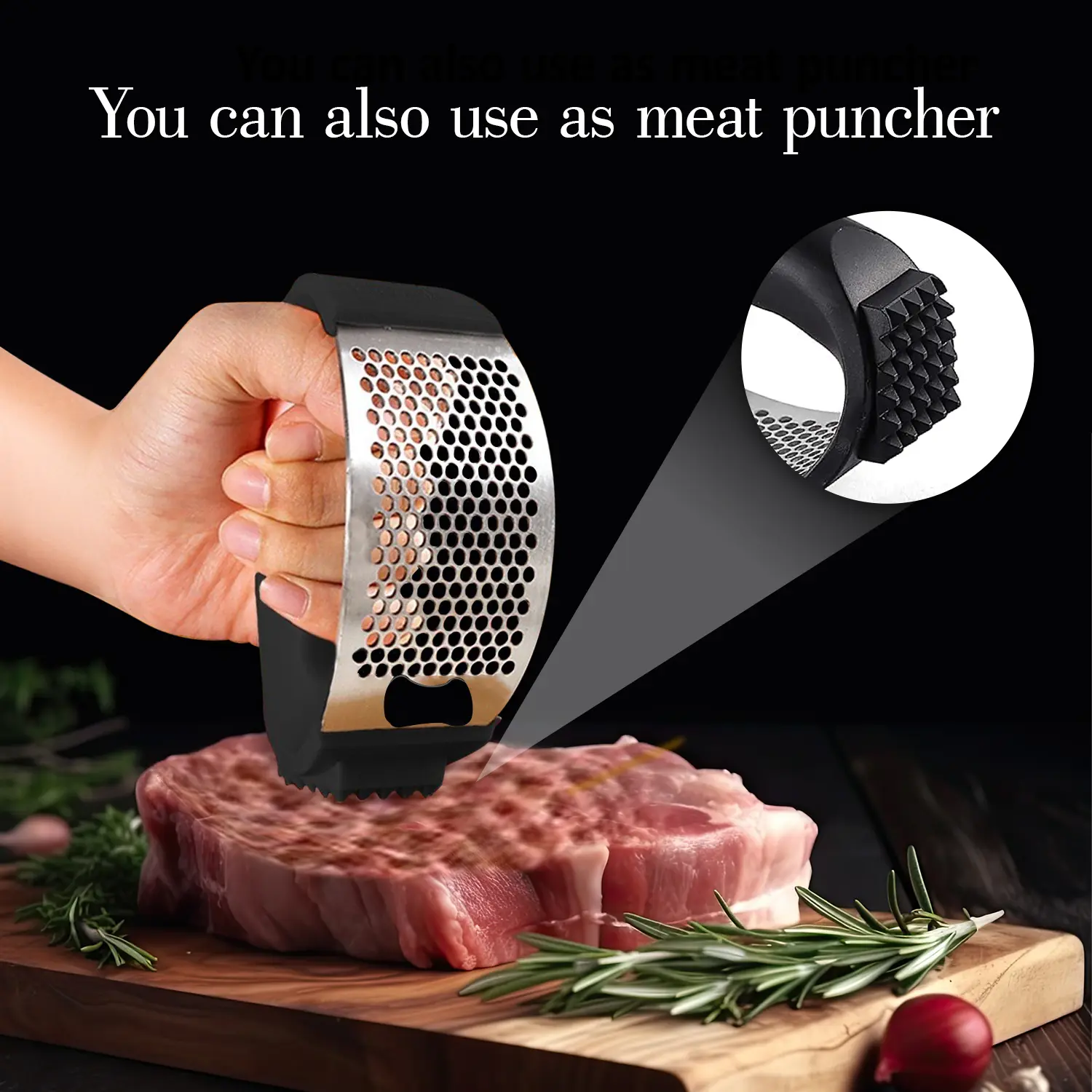 AEX Garlic Press | Stainless Steel Garlic Crusher | Garlic Mincer Rocker