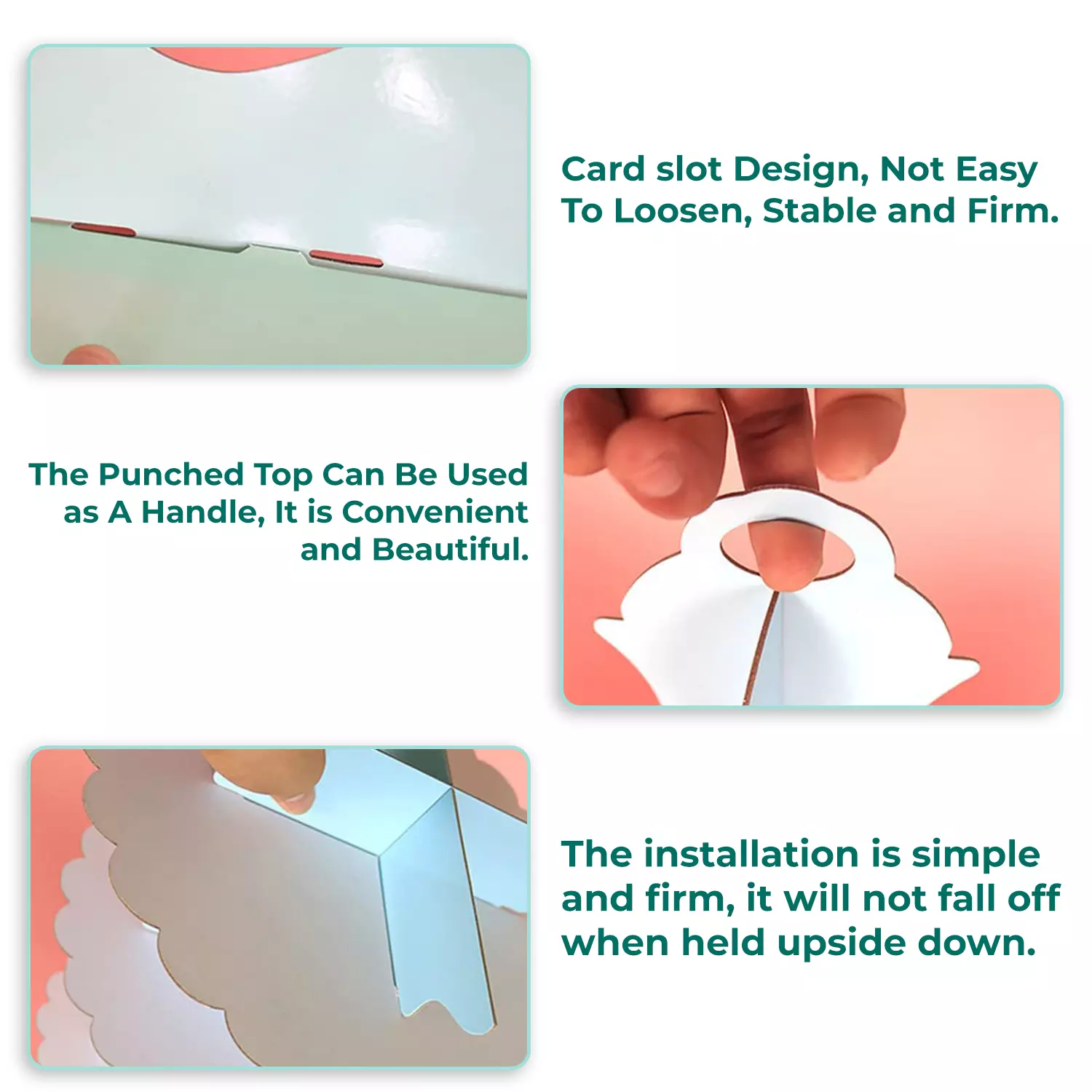 Floral Golden Border Cardboard Cupcake stand