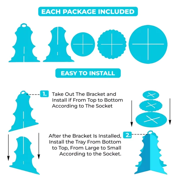 Floral Golden Border Cardboard Cupcake stand